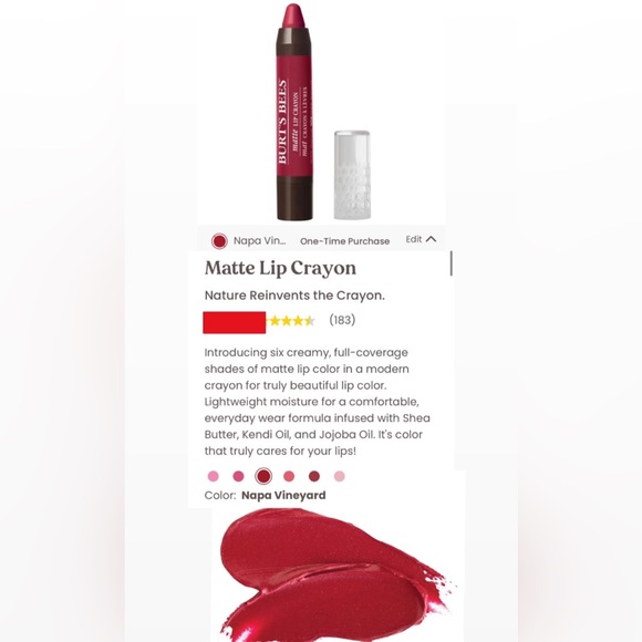 Burt's Bees Lip Crayon Choose Shade: Redwood Forest / Hawaiian Smolder / Sedona - Picture 5 of 8